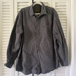 Timberland Plaid Navy Button Down Shirt Size Large